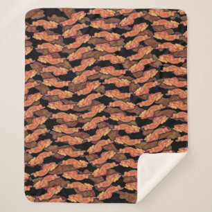Bacon Pattern Sherpa Blanket