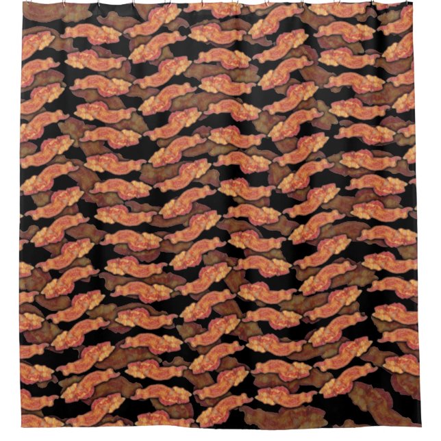 Bacon Pattern Shower Curtain (Front)