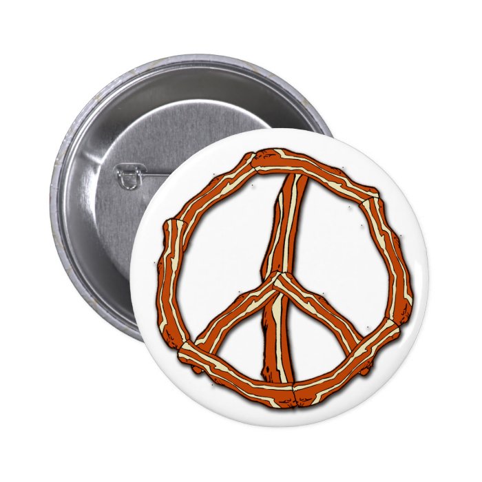 Bacon Peace Sign T shirts, Hoodies, Gifts Pinback Buttons