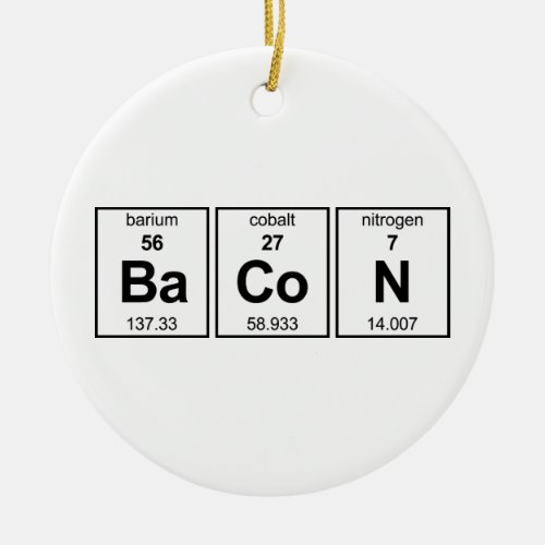 BaCoN Periodic Table Ceramic Ornament