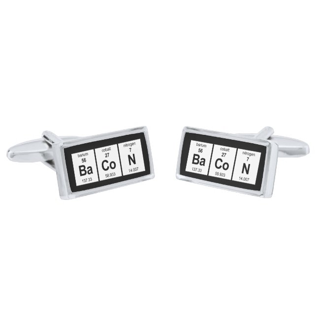 BaCoN Periodic Table Cufflinks (Angled)