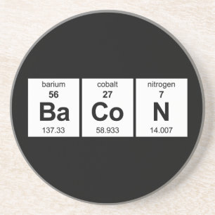 BaCoN Periodic Table Drink Coaster