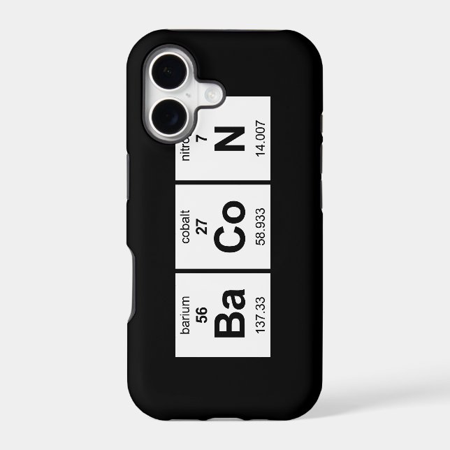 BaCoN Periodic Table Iphone Case (Back)