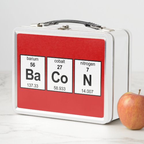 BaCoN Periodic Table Metal Lunch Box