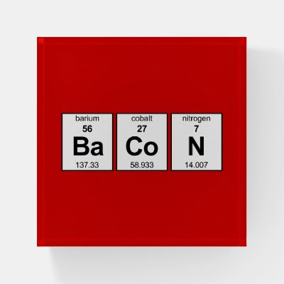 BaCoN Periodic Table Paperweight