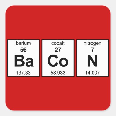 BaCoN Periodic Table Square Sticker