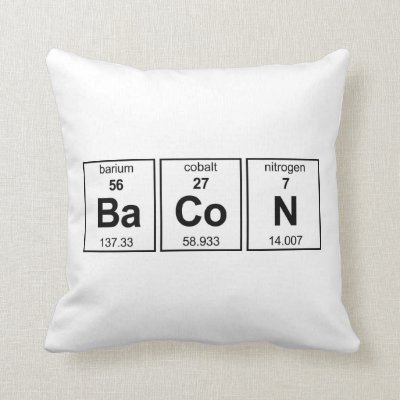 BaCoN Periodic Table Throw Pillow