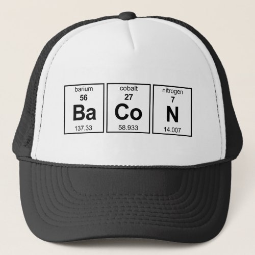 BaCoN Periodic Table Trucker Hat