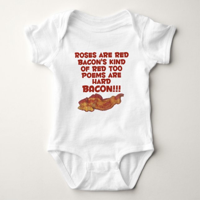 Bacon Poem Baby Bodysuit (Front)