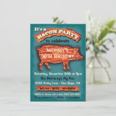 Bacon Pork Pig Party Invitation (Standing Front)