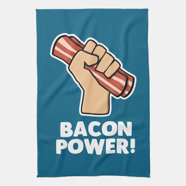 Bacon Power Kitchen Towel (Vertical)