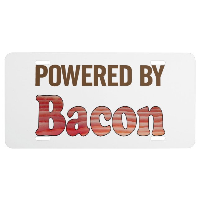Bacon Power License Plate (Front)