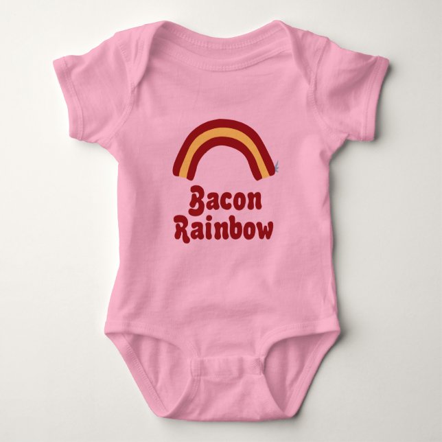 Bacon Rainbow Baby Clothes Bodysuit (Front)