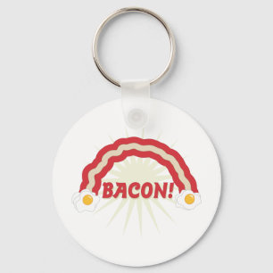 Bacon rainbow keychain