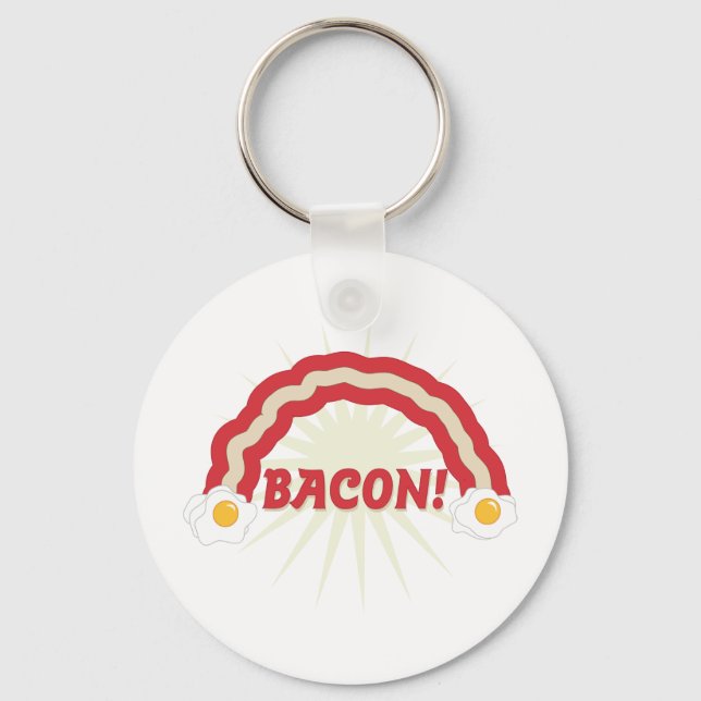 Bacon rainbow keychain (Front)