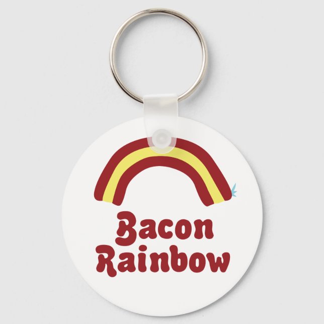 Bacon Rainbow Keychain (Front)