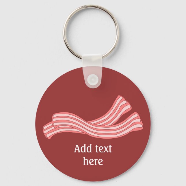 Bacon Rashers Image - Customize It Keychain (Front)