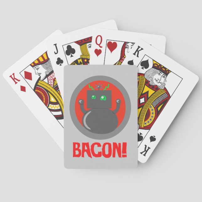 Bacon Robot Poker Cards (Back)