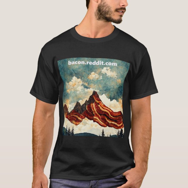 Bacon Rocky Mountains  T-Shirt (Front)