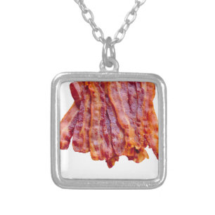 Bacon Silver Plated Necklace