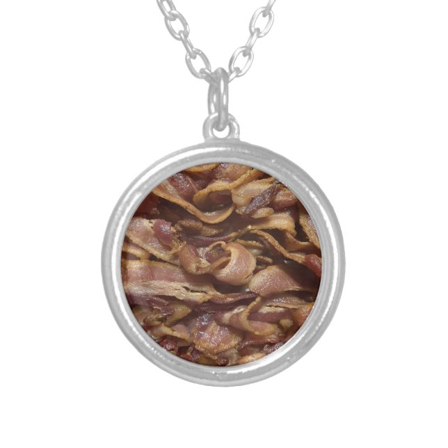 Bacon Silver Plated Necklace (Front)
