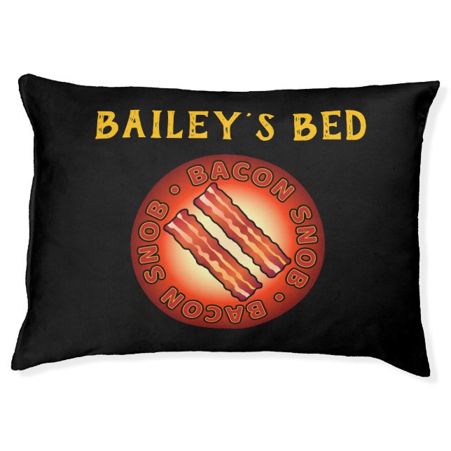 Bacon Snob Pet Bed (Front)