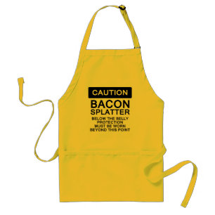 Bacon Splatter Caution Adult Apron