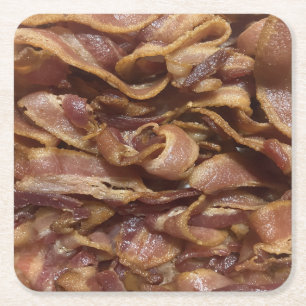 Bacon Square Paper Coaster