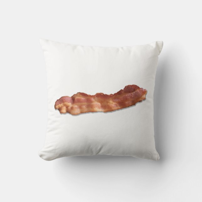 Bacon Strip Throw Pillow (Front)