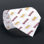 Bacon Strips and Fried Eggs Breakfast Food Pairing Neck Tie<br><div class="desc">Design features an original marker illustration of a classic food pairing: bacon and eggs. A breakfast classic! This fried bacon and sunnyside up eggs foodie illustration is also available on other products. Don't see what you're looking for? Need help with customization? Contact Rebecca to have something designed just for you....</div>