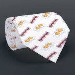 Bacon Strips and Fried Eggs Breakfast Food Pairing Neck Tie<br><div class="desc">Design features an original marker illustration of a classic food pairing: bacon and eggs. A breakfast classic! This fried bacon and sunnyside up eggs foodie illustration is also available on other products. Don't see what you're looking for? Need help with customization? Contact Rebecca to have something designed just for you....</div>