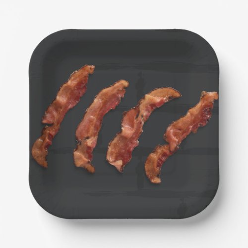 Bacon Strips BBQ Party Paper Plates