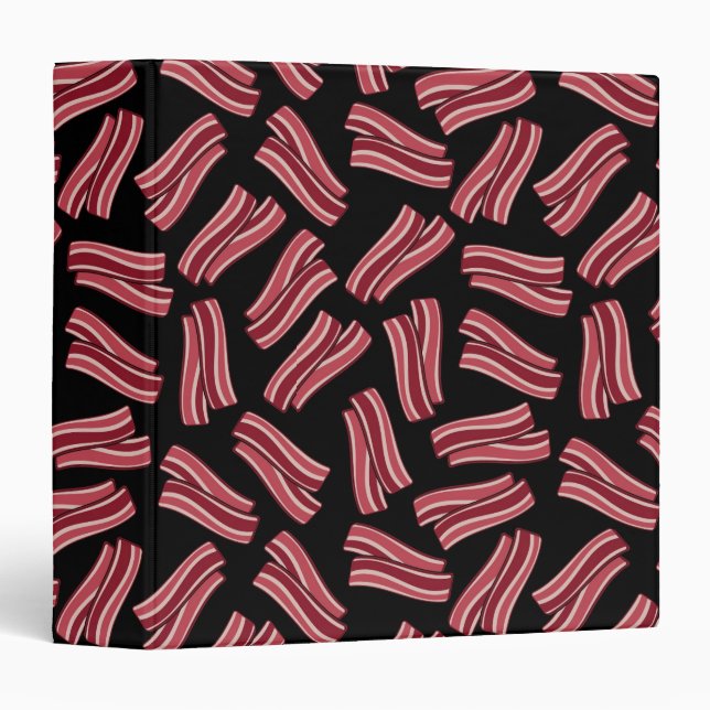 Bacon Strips Pattern 3 Ring Binder (Front/Spine)