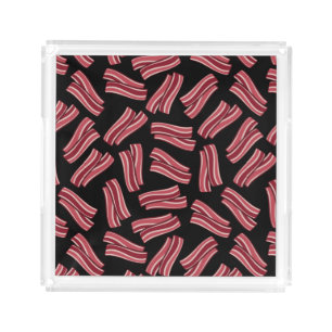 Bacon Strips Pattern Acrylic Tray