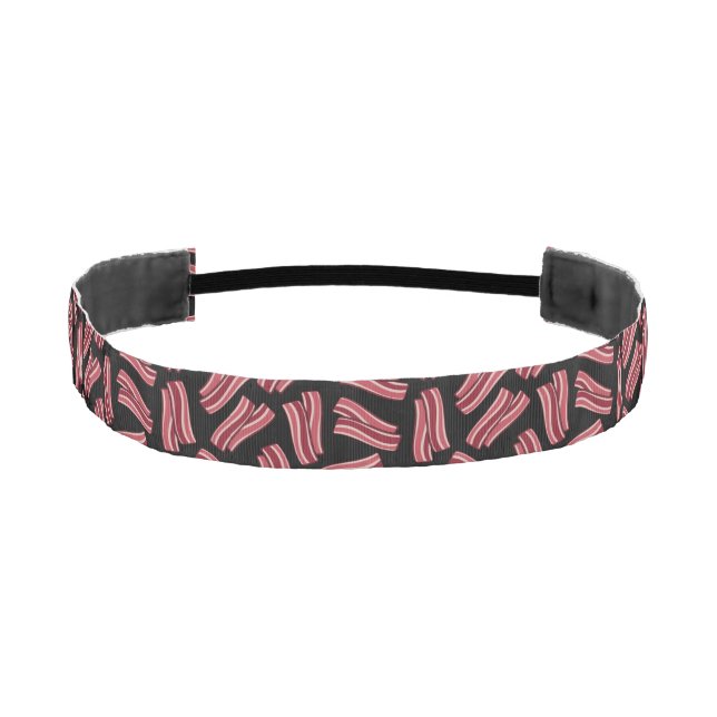 Bacon Strips Pattern Athletic Headband (Front)