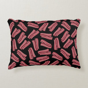 Bacon Strips Pattern Decorative Pillow