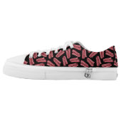 Bacon Strips Pattern Low-Top Sneakers (Left Shoe Outside)