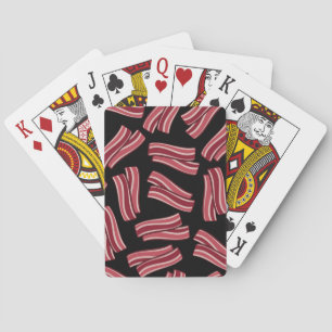Bacon Strips Pattern Poker Cards