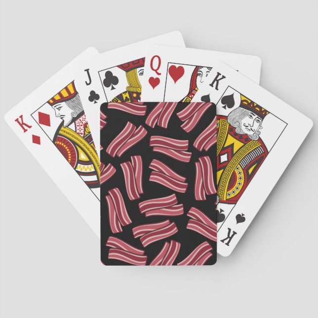 Bacon Strips Pattern Poker Cards (Back)