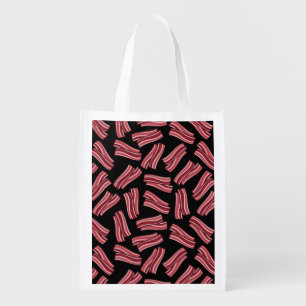 Bacon Strips Pattern Reusable Grocery Bag