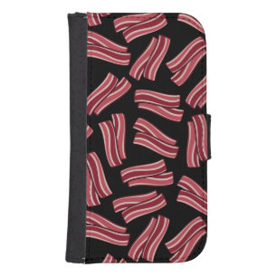 Bacon Strips Pattern Galaxy S4 Wallet Case