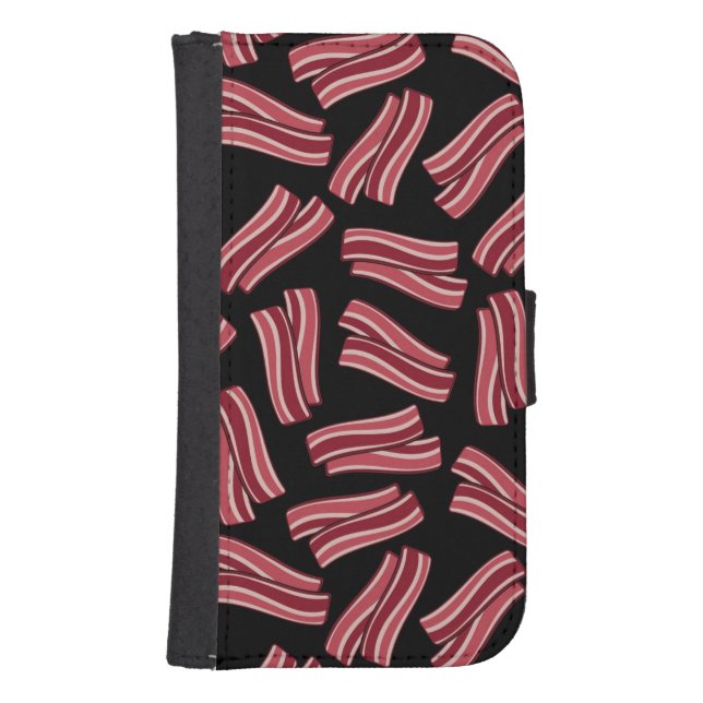 Bacon Strips Pattern Samsung Galaxy Wallet Case (Front)
