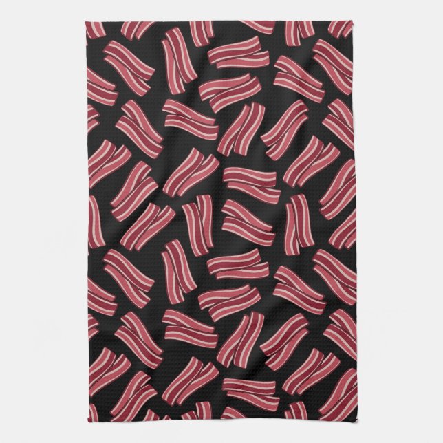 Bacon Strips Pattern Towel (Vertical)