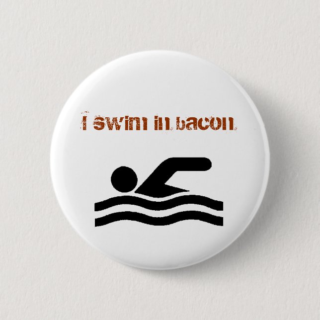 Bacon Swimmer Button (Front)
