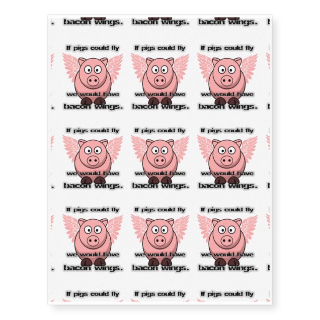 bacon temporary tattoos (Front)
