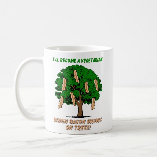 Bacon Tree Funny Mug Humor (Left)