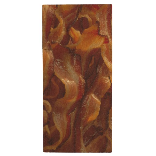 Bacon Wood Flash Drive (Front Vertical)