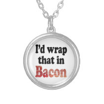 Bacon Wrap Silver Plated Necklace