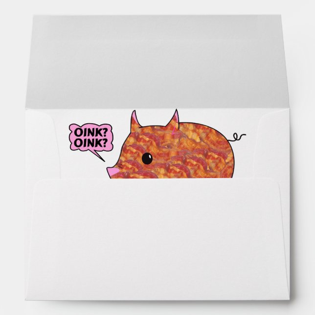 Bacon Wrapped Piggy Envelope (Back (Bottom))