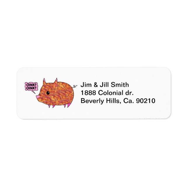 Bacon Wrapped Piggy Label (Front)